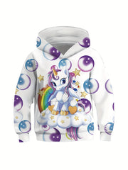 Boys Cartoon Animal Graphic Hoodie 3D Printed Hooded Top