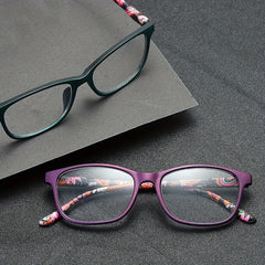 Floral Square Presbyopic Glasses for Women Men
