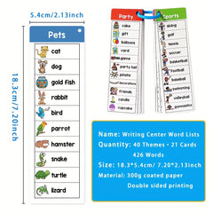 English Sight Word Lists Flashcards for Kids Literacy Learning