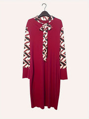  Leopard Print Raglan Sleeve Bodycon Dress