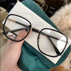 Light Blocking Glasses Square Anti Eyestrain TR90 Spectacles Women Men