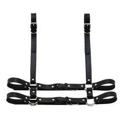 PU Leather Harness Belt Punk Gothic Adjustable Chest Suspenders Buckle Belt