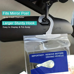 Disability Slogan Sign Hook Bag PVC Transparent Storage Bag