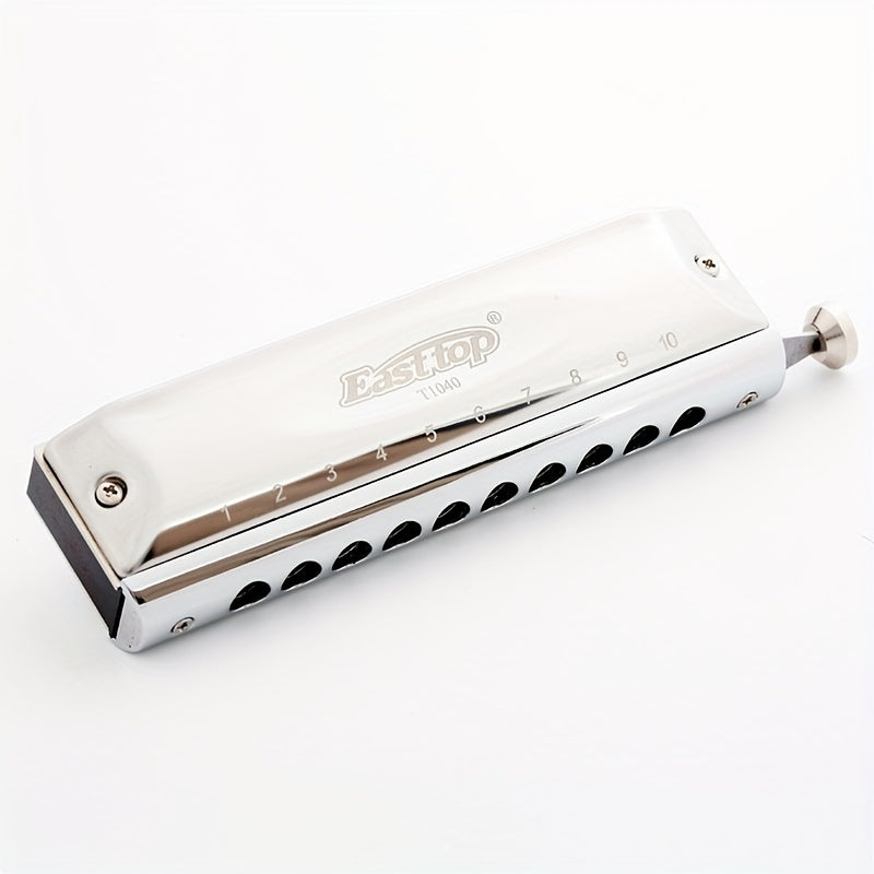 Professional 10 Hole 40 Tone Chromatic Harmonica in C