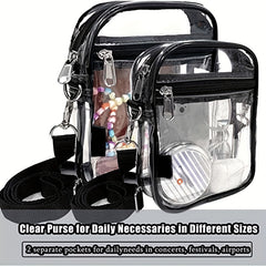 Clear Crossbody Bag Stadium Approved PVC Bag One Shoulder Bag
