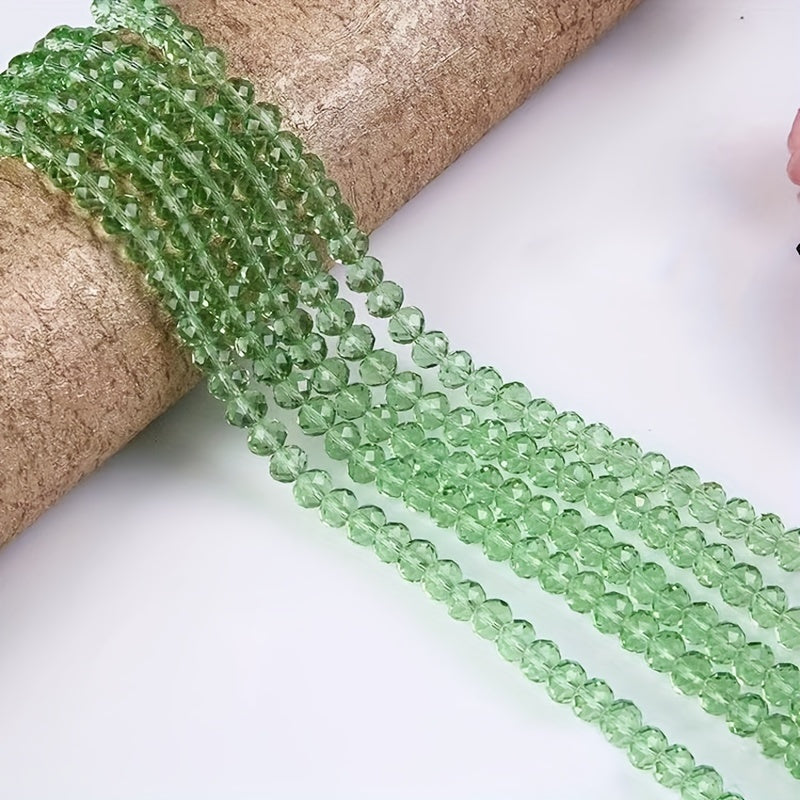 3x4mm Crystal Flat Beads DIY Glass Colorful Beads String Bracelet Necklace