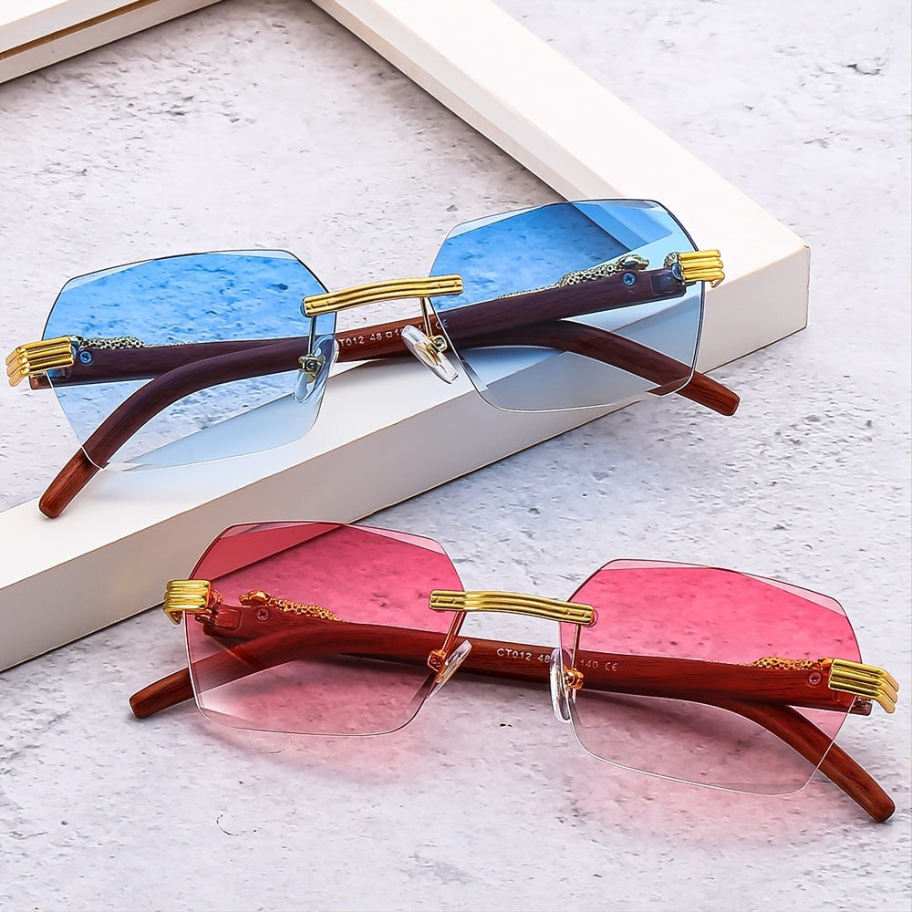 Casual Rimless Small Square Sunglasses