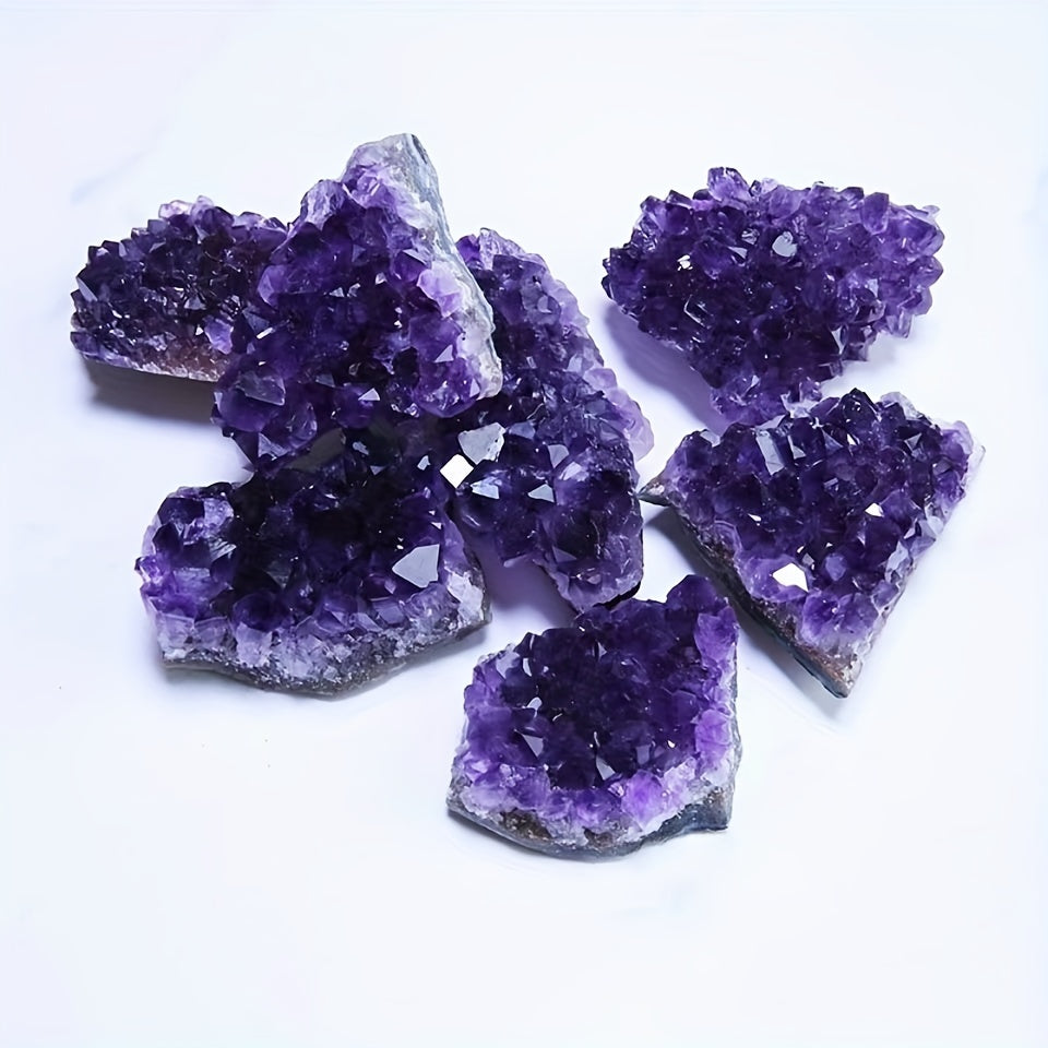 Natural Amethyst Cluster Mineral Specimen Gemstone Ornament DIY Jewelry