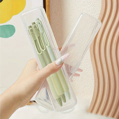 Transparent School Season Storage Box for Makeup Brushes and Stationery