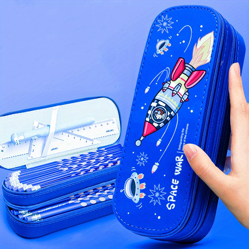 Space Dinosaur Pencil Case for Boys - Stationery Box