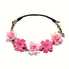 Boho Flower Wreath Headband Hair Hoop for Women Girls