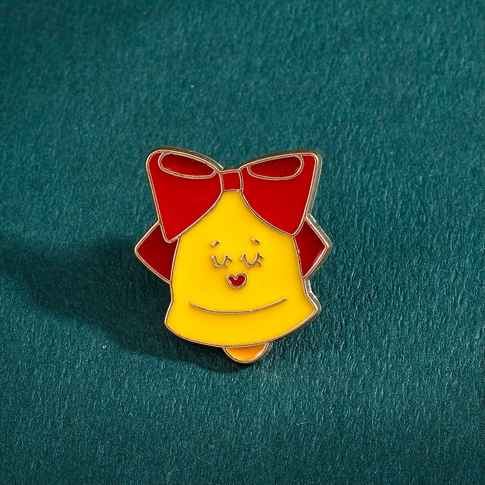 Men's Christmas Pattern Red Alloy Pin