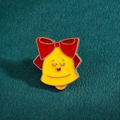 Men's Christmas Pattern Red Alloy Pin