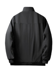 Men's Plush Winter Jacket Windproof Stand Collar