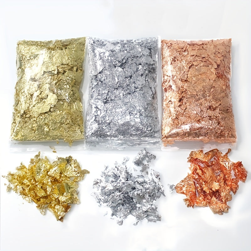 Glitter Foil Flake Resin Epoxy Mold Art Decoration Golden Foil Non Fading