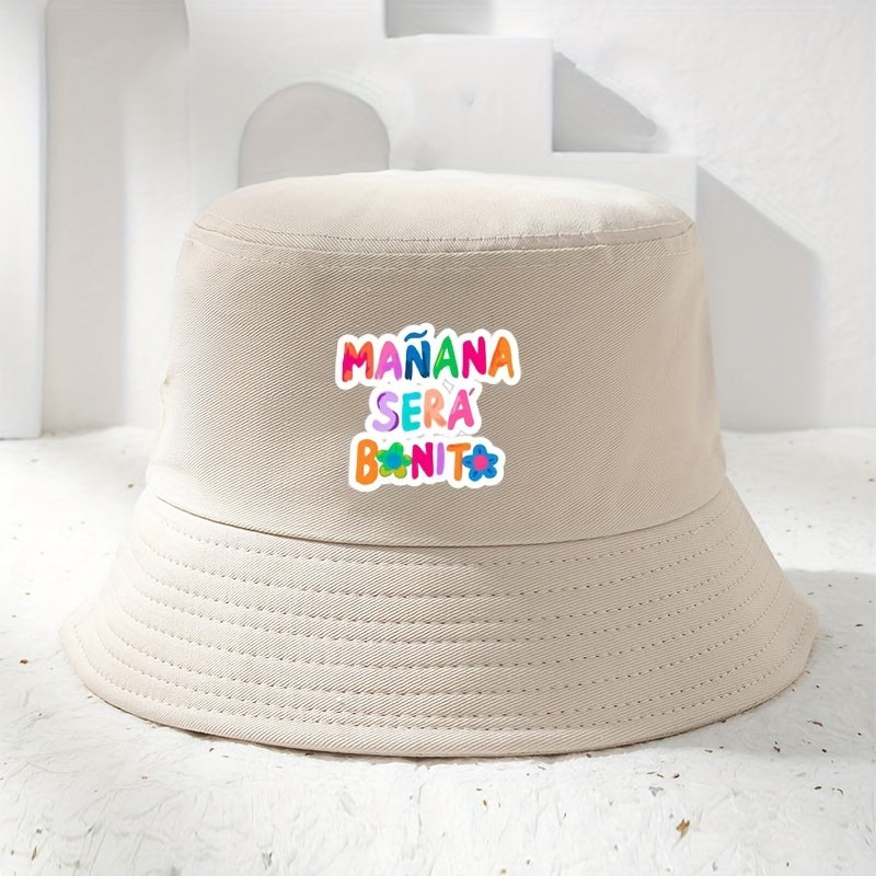 Candy Bucket Hat Letter Print Casual Basin Hat Unisex Lightweight Fisherman Cap
