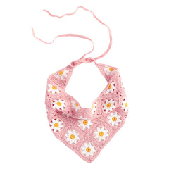 Triangle Scarf Tai Chi Crochet Knitting Headband Strawberry Tie Wrap Turban Head