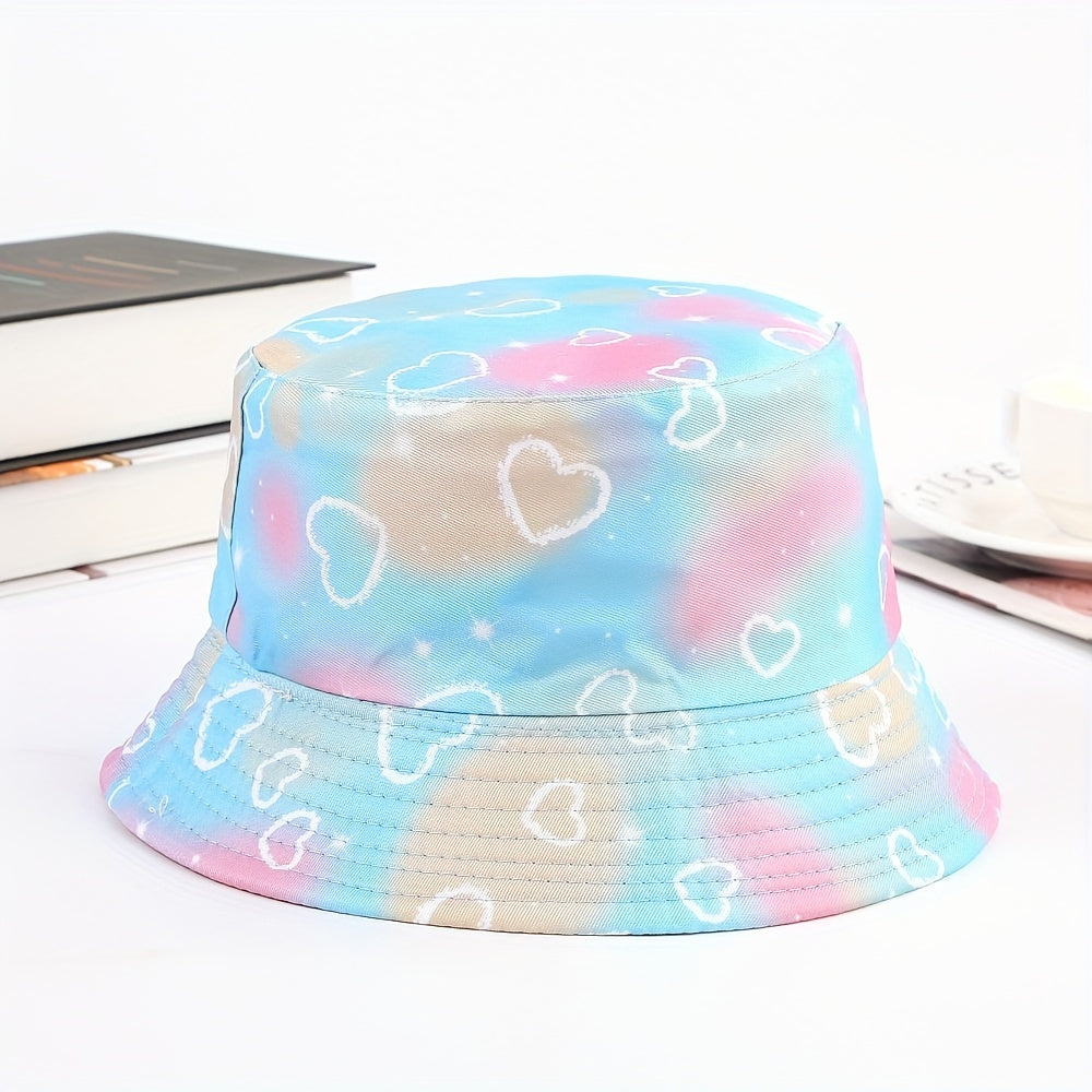 Unisex Rainbow Pony Bucket Hat for Outdoor Sport