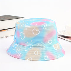 Unisex Rainbow Pony Bucket Hat for Outdoor Sport