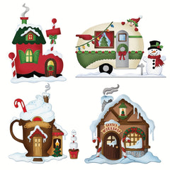 1pc Christmas Snowy House Metal Cutting Dies for Card Making Scrapbooking