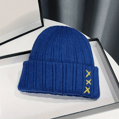 Solid Warm Beanie Thick Knit Hat Unisex Skull Cap
