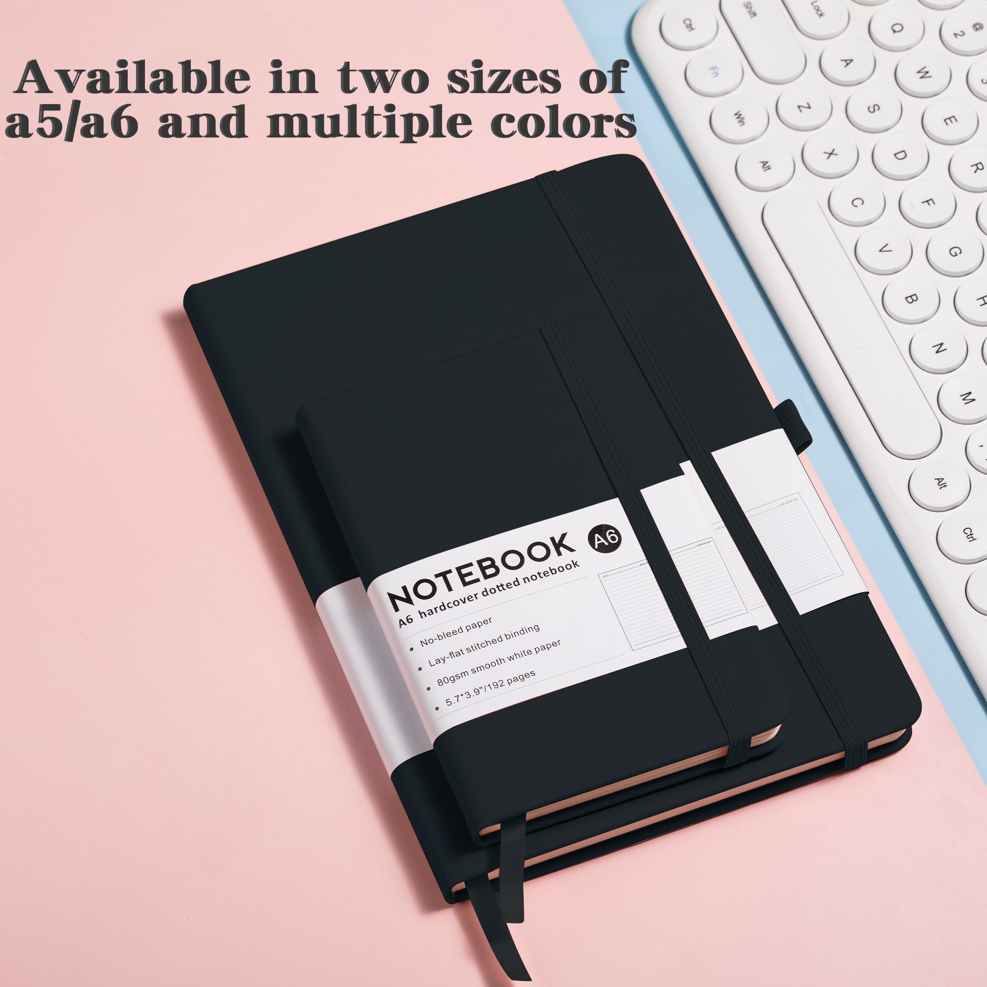 A5A6 Strap Book Notebook Portable Solid Notepad