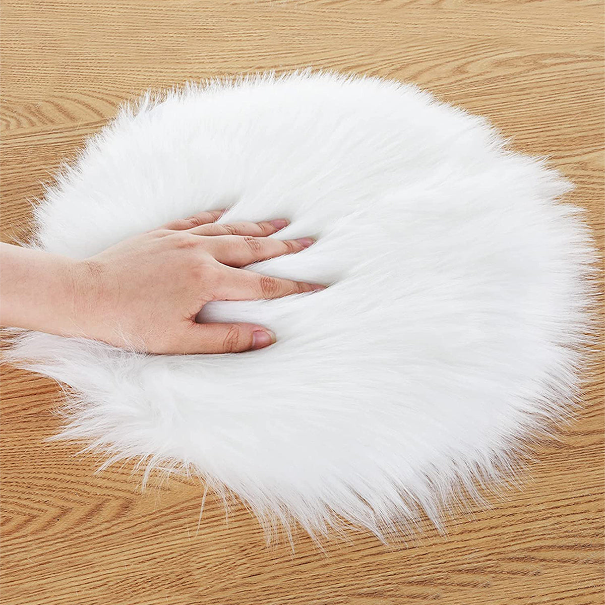 Round Plush Seat Cushion Chair Cover Soft Area Rug
