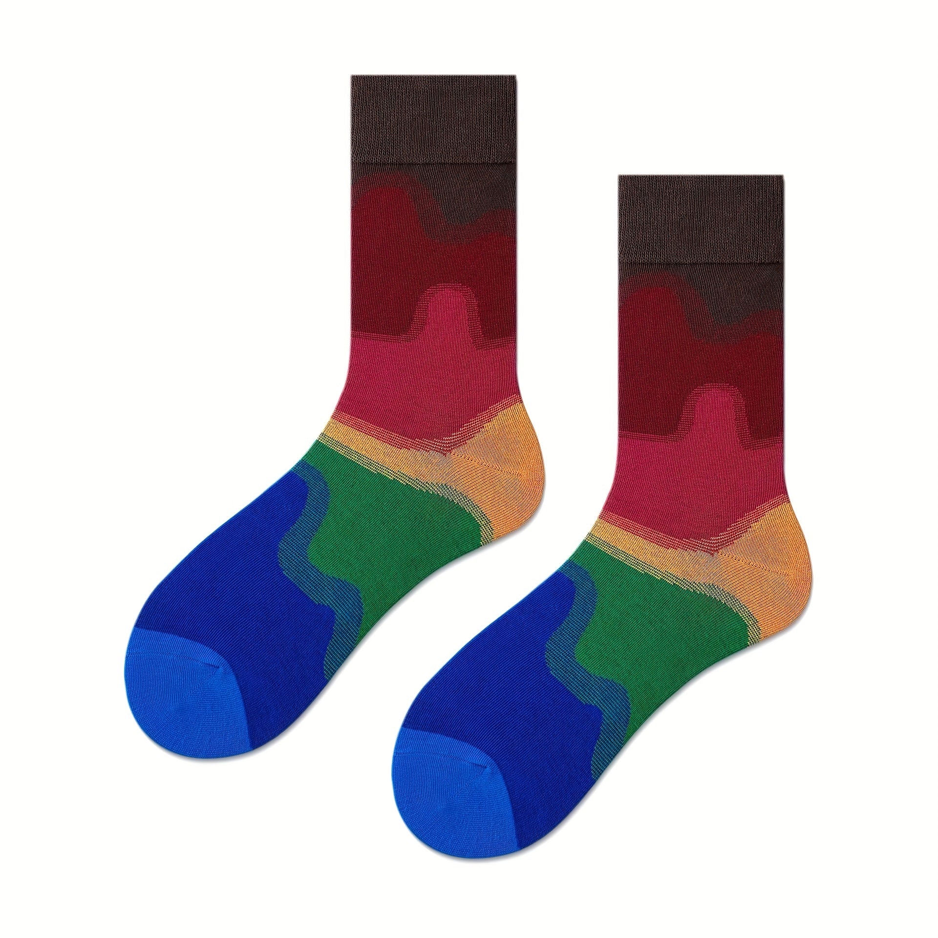 3 Pairs Floral Print Socks Women's Stockings