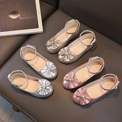 Girl's Dance Shoes With Bowknot Non Slip Backless Shoes