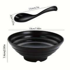 2pcs Bowl Set Dishwasher & Microwave Safe Pho Thai Miso Udon Bowl Set