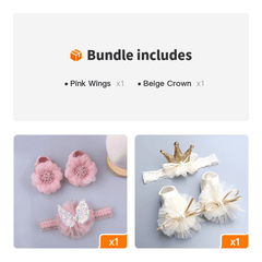 Cute Baby Headband & Socks Set - 2 Pack