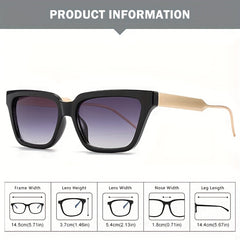 Square Small Frame Metal Sunglasses for Sun Protection Outdoor Sports