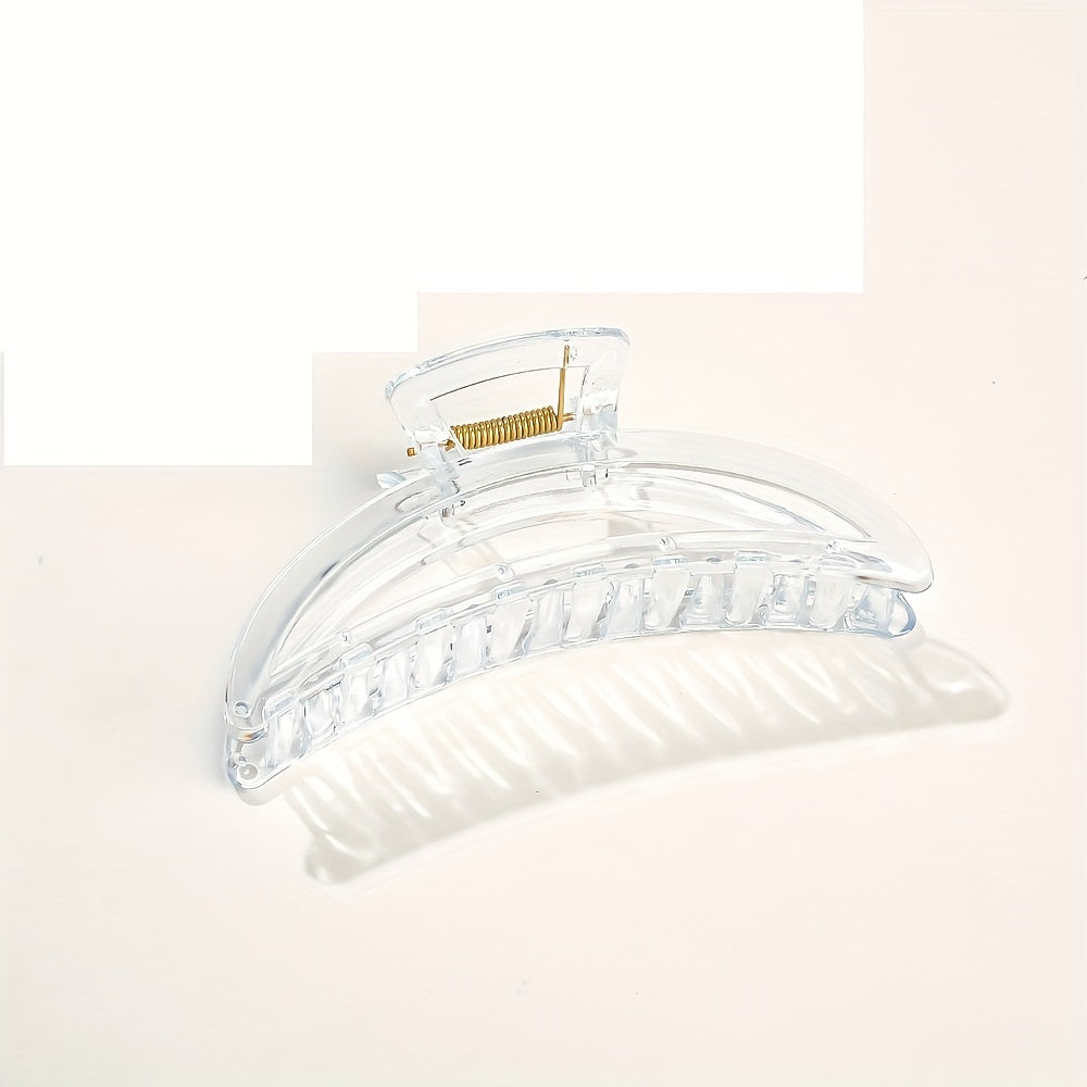 4pcs Resin Hair Claw Clips Transparent Nonslip Ponytail Holder Hair Clip
