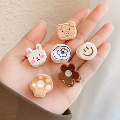 4pcs Small Hair Clips Animal Strawberry Rainbow Cloud Mini Clip