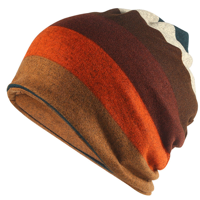 Men's Rainbow Turban Headband Chemo Cap Soft Beanie