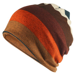 Men's Rainbow Turban Headband Chemo Cap Soft Beanie