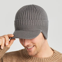 Men's Thickened Wool Winter Hat Ear Protection Knitted Hat