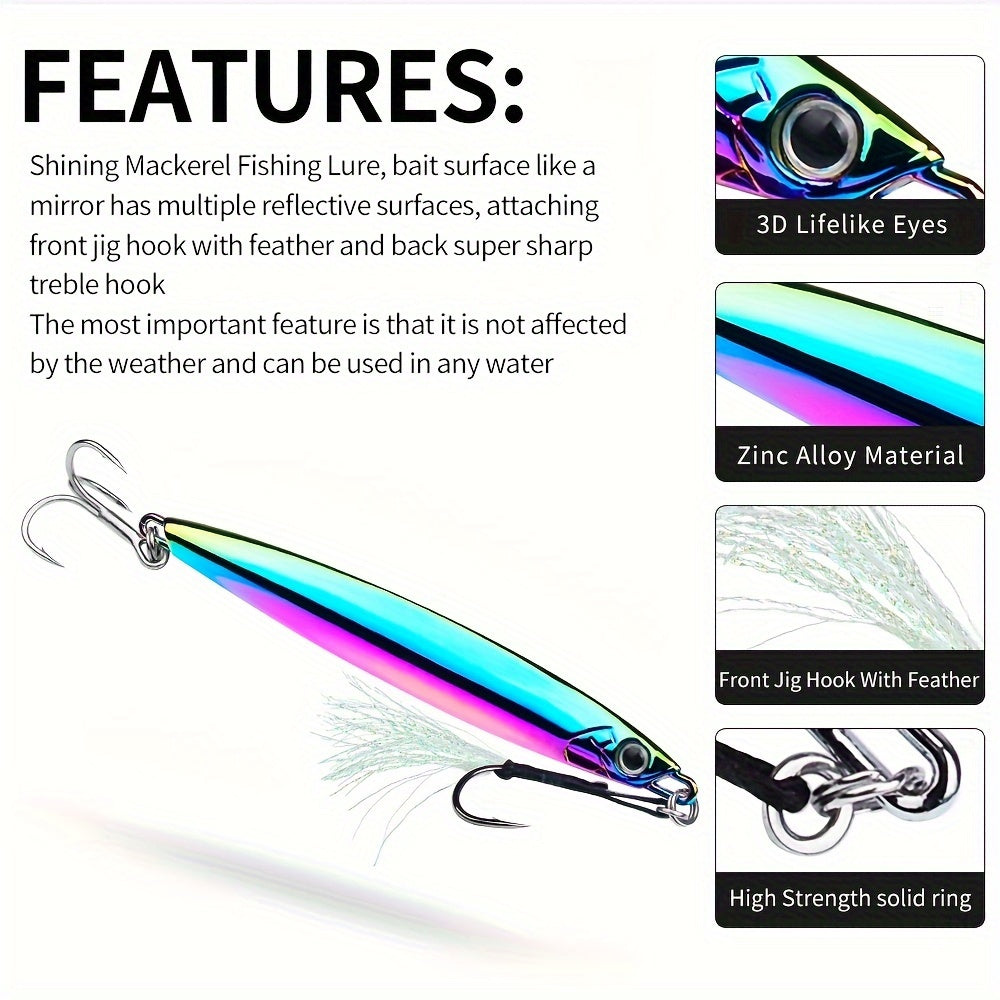Proberos 1pc Metal Jig Fishing Lure for Saltwater
