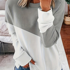 Casual Crew Neck Sweatshirt for Spring & Fall Women's Clothing