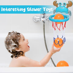 Kids Bathtub Basketball Hoop Set with 3 Balls