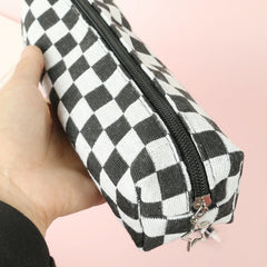 Plaid Pencil Case for Students and Stationery
