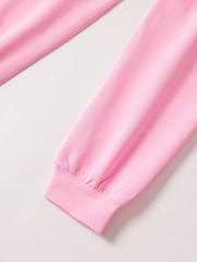 Girls Bow Front High Waisted Jogger Sweatpants with Pocket