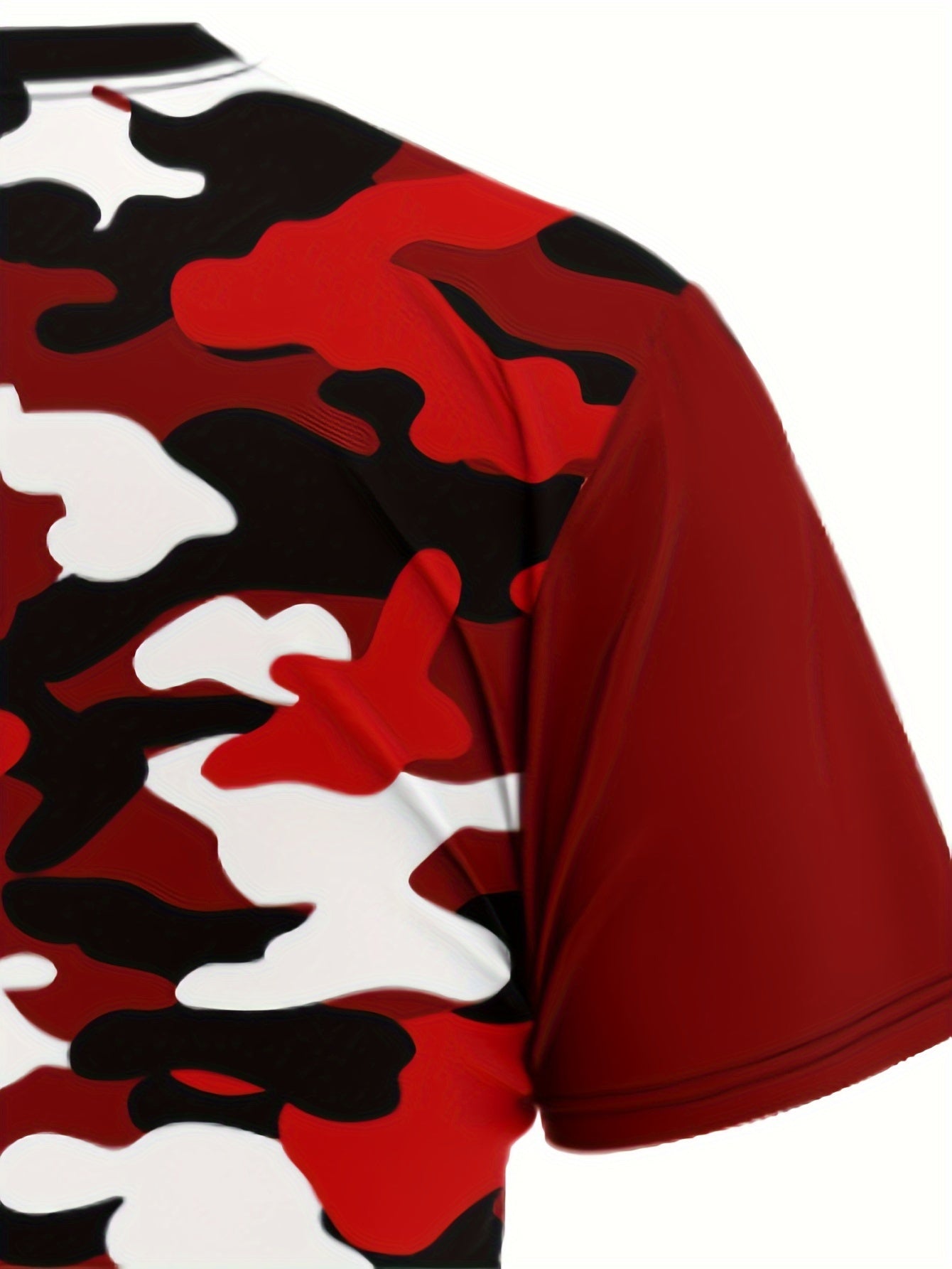 Camouflage Mens T-shirt & Drawstring Shorts Set Summer Outfit