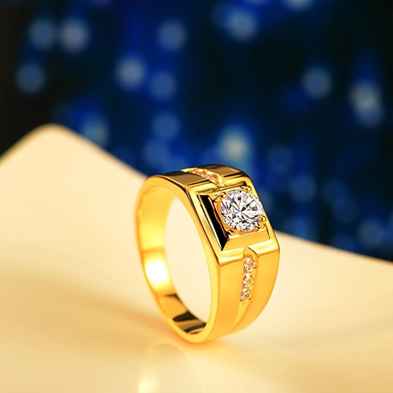 Men's Classic Ring in Silver and Black