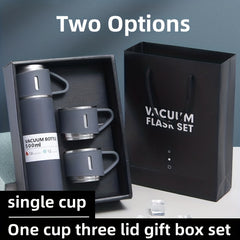 Stainless Steel Thermal Cup Set Double Layer Leakproof Water Bottle