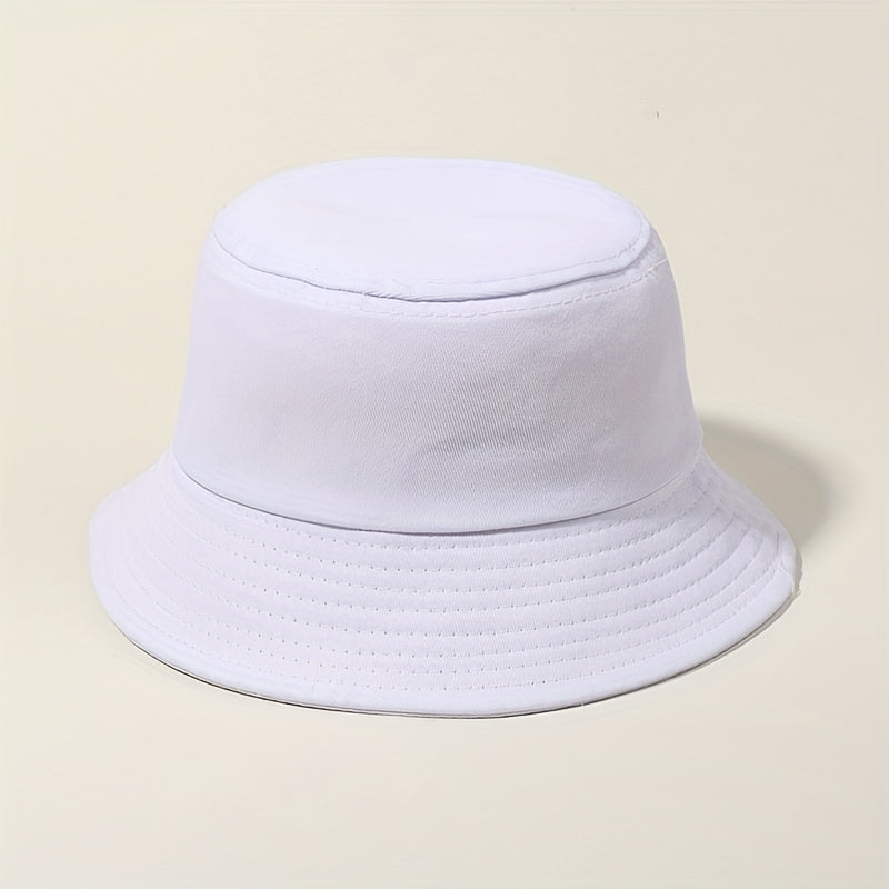 M Embroidery Casual Bucket Hat Fisherman Cap Basin Hats Outdoor Sunscreen