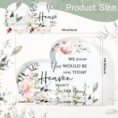 Heart Acrylic Sign Love Memories Wedding Memorial Table Decor