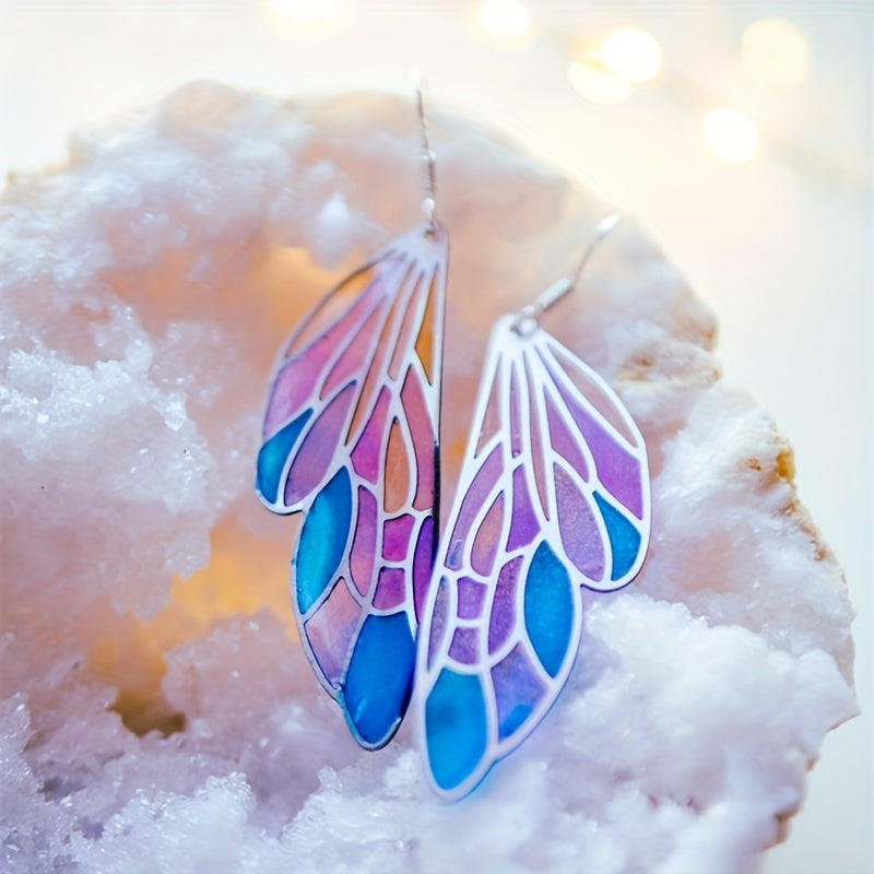 Men's Vintage Butterfly Wings Dangle Earrings