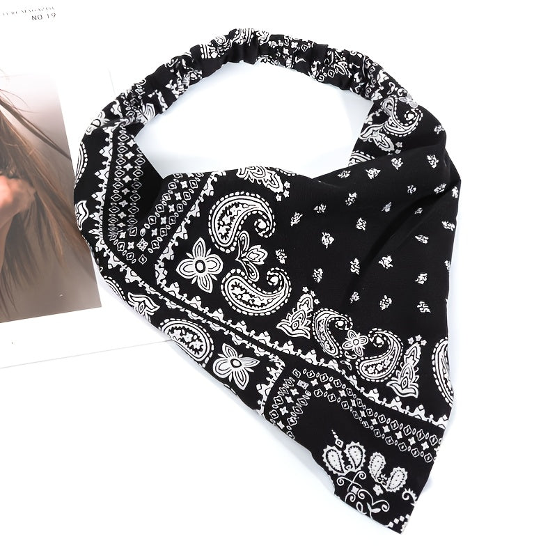 Paisley Head Scarf Bandana Head Wrap Pre-Tied Hair Cover