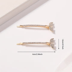 2pcs Mermaid Tail Hair Clip Bobby Pin Barrette Rhinestone Hair Slides Clip